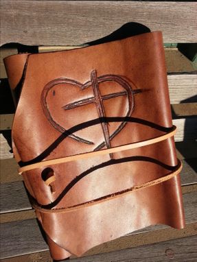Custom Made Heart & Cross Bible Cover