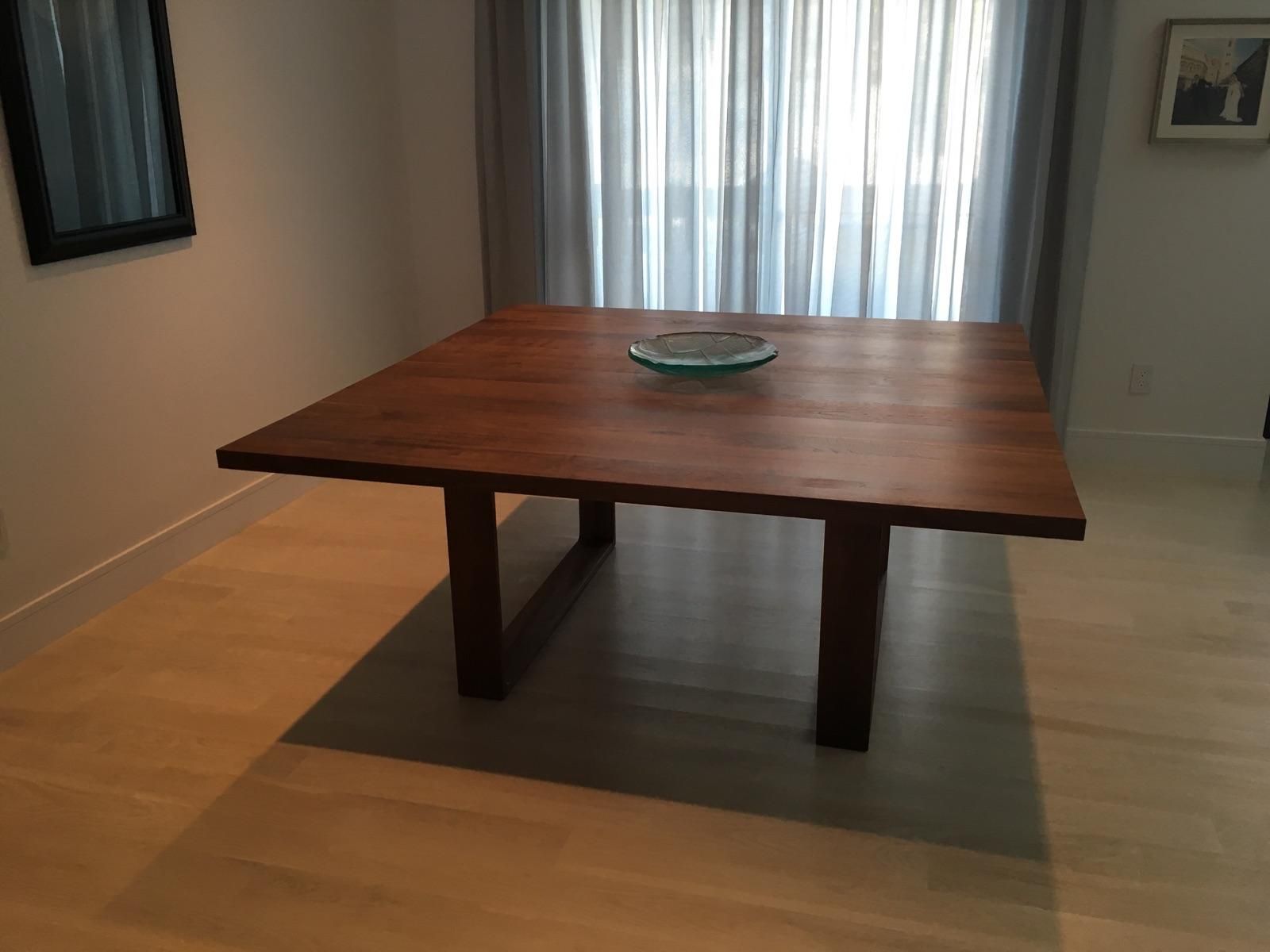 custom square dining room tables