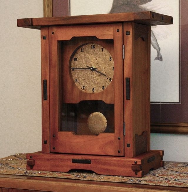 Buy a Handmade Mahogany Greene & Greene Craftsman Style Mantle Clock