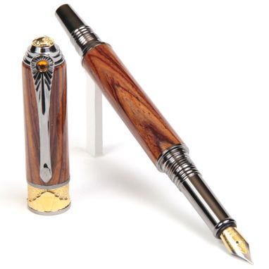 Custom Made Lanier Art Deco Fountain Pen - Cocobolo - Af6w22