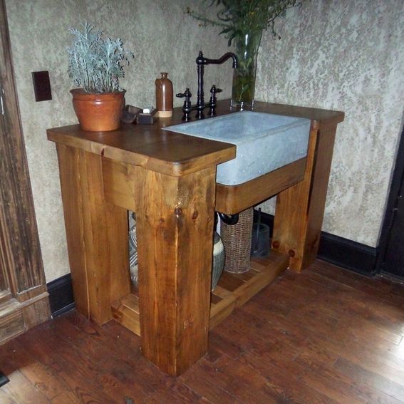 Custom Tuscan Kitchen Prep Sink by Michael Demay Company
