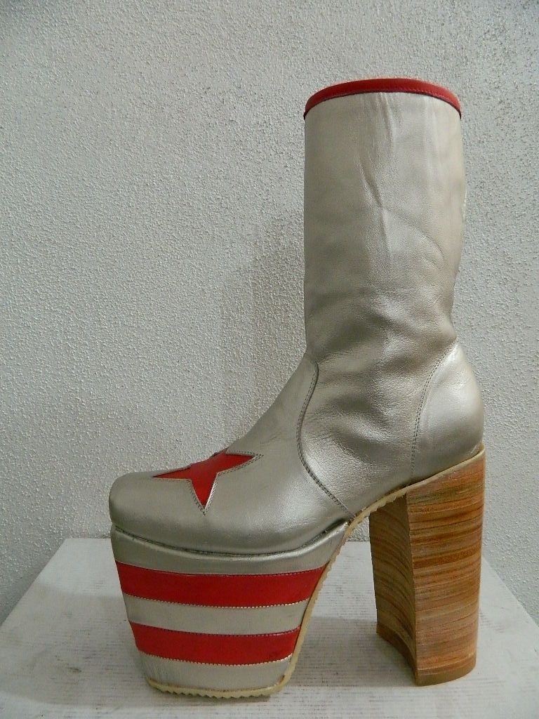 mens platform boots 70s