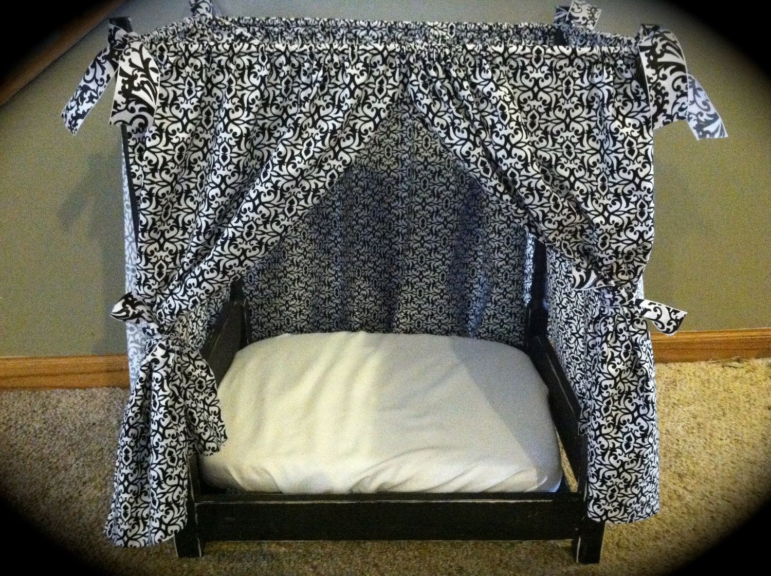 Hand Crafted Newborn Photo Prop Canopy Bed by CreaTiveDesiGns4