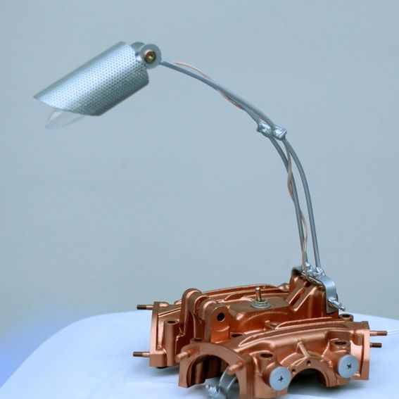 Custom Motorcycle Valve Cover Desk Lamp by Taylor Crittenden