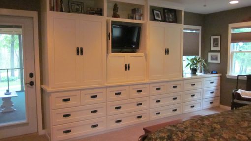 Custom Made Painted Mission Style Dresser/ Armoire