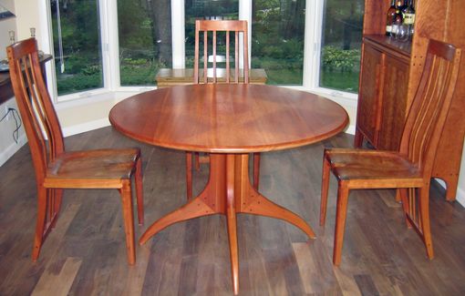 Custom Made Cherry Dining Table Plus Four Chairs