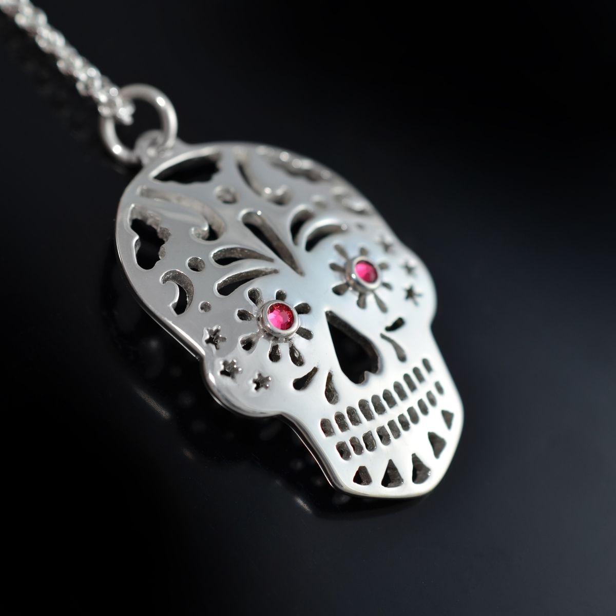 Handmade Sugar Skull Pendant by Designs