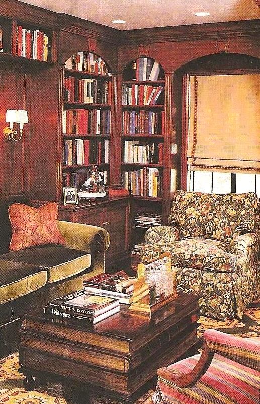 Custom Mahogany Library by G. B. Woodworking