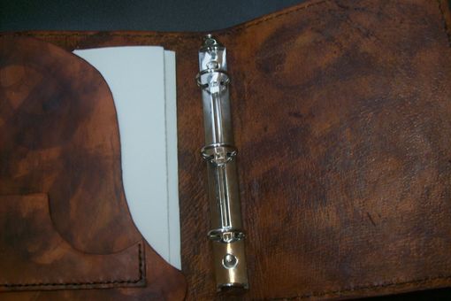 Custom Made Custom Leather Portfolio With Masonic Design And Personalization