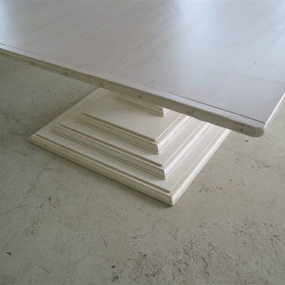 Hand Made Square Dining Table Pedestal Base by ECustomFinishes