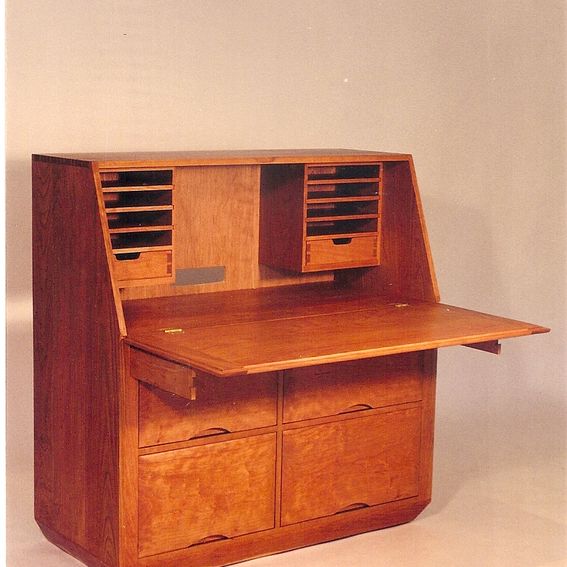 Custom Made Slant Top Desk by Joseph Van Benten Furnituremakers