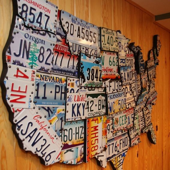 Hand Made License Plate Art by The Junk Bunk