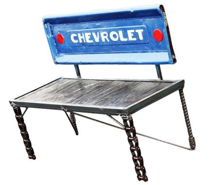 Custom Made Custom Made Upcycled Chevrolet Truck Tailgate Bench - Free Shipping