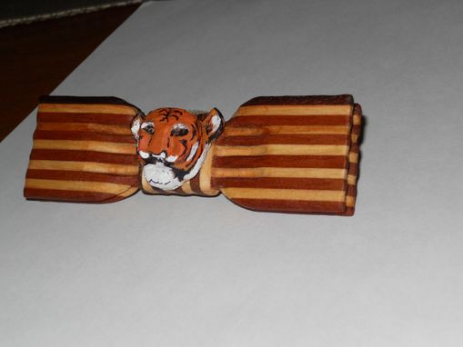 Custom Made Bow Tie - The Princeton Tiger In Wood