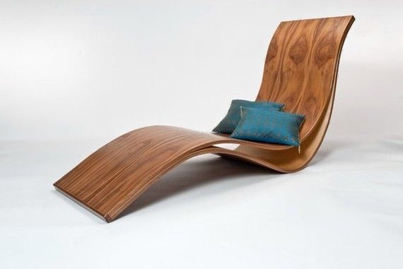 bent wood chaise lounge