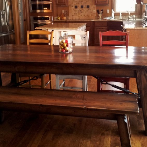 Custom Turnbuckle Table by Rustic Elements Furniture