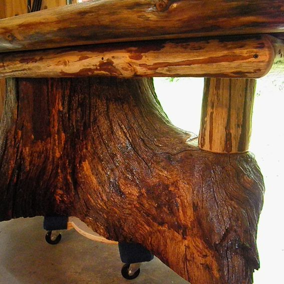 Custom Real Oak Tree Trunk Kitchen Dining Table One Of Our Current