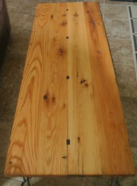 Custom Made Custom Reclaimed Red Oak Coffee Table