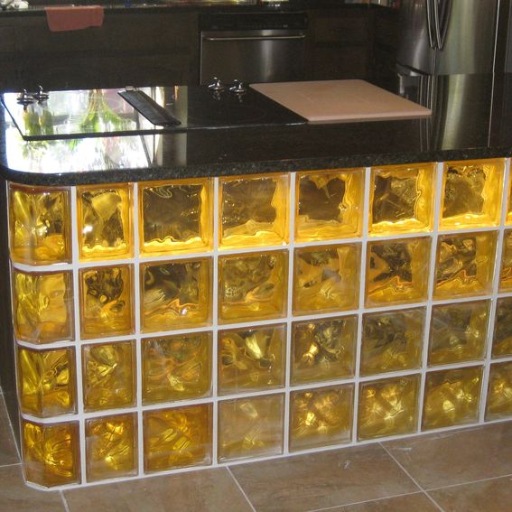 Hand Made Glass Block Bar by Columbus Glass Block
