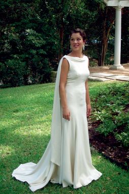 crepe trumpet backless gown silk bridal custommade