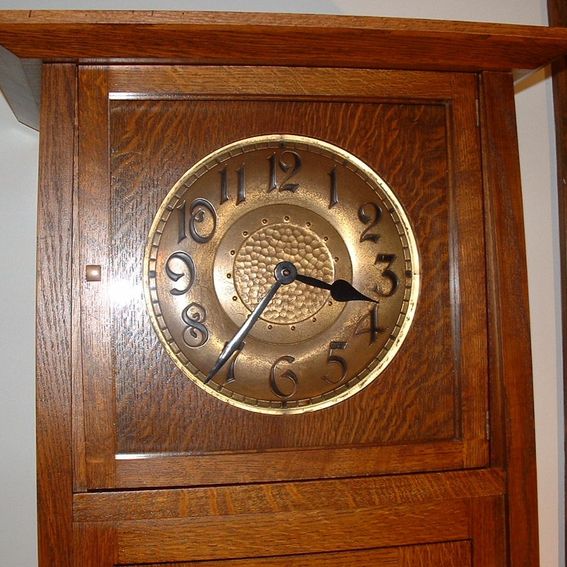 Handmade Stickley Hall Clock by Accorn Woodcrafters