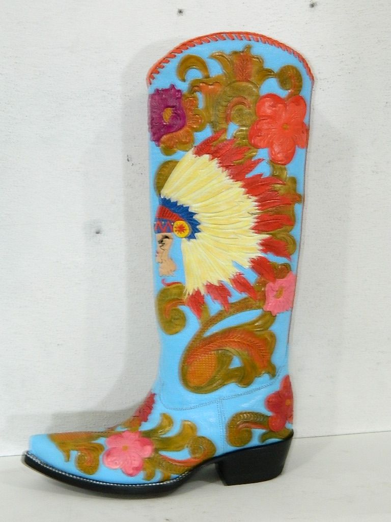 tooled western boots