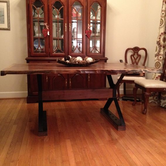 Hand Made Live Edge Dining Room Table by Southern Wood Design