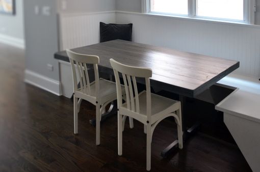 Custom Made Reclaimed Wood Rustic Grey Dining Table