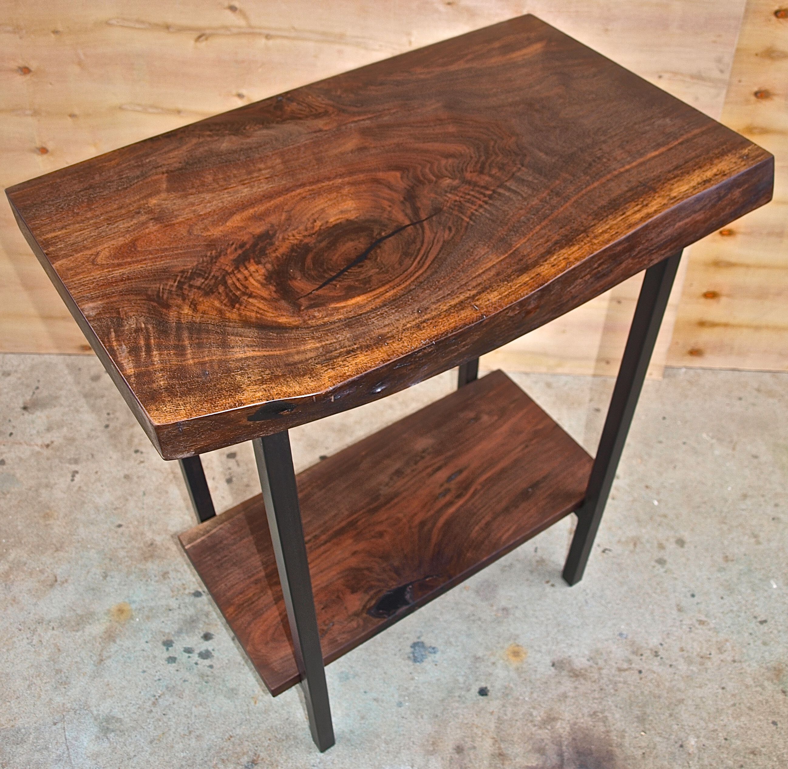 Hand Crafted Live Edge Walnut Entry Table By Witness Tree Studios