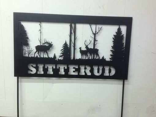 Custom Made Personalized Metal Yard Sign