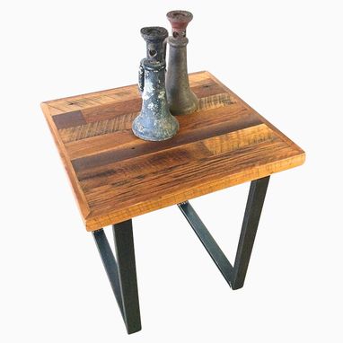 Custom Made Reclaimed Patchwork End Table