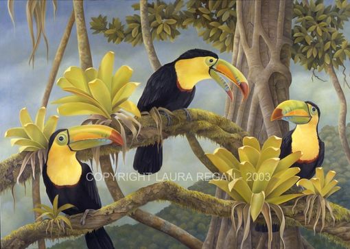 Custom Made Toucan Original Painting By Laura Regan