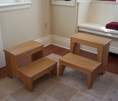 Custom Made A Pair Of Shaker Styled Step Stools In Ash