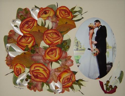 Custom Made Floral Preservation ~ Bridal Flowers With Wedding Photograph!