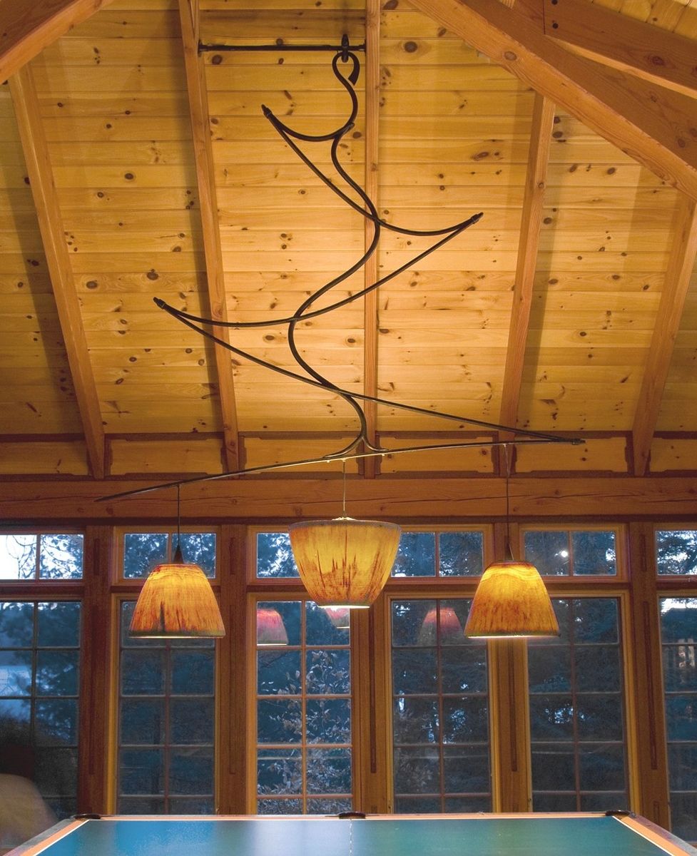 Hand Made Custom Iron Billiards Lighting Fixture by Heritage