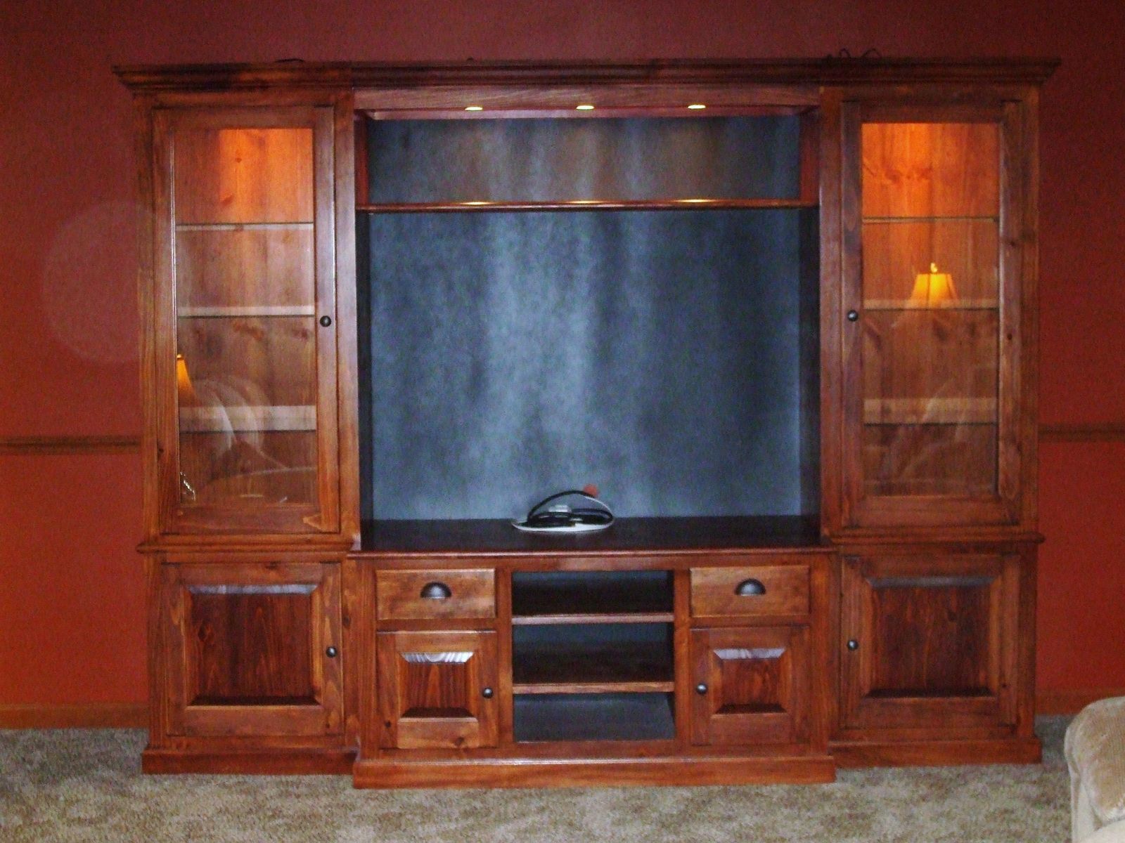 Hand Crafted Custom Wall Unit by Robinsons Custom Woodworking