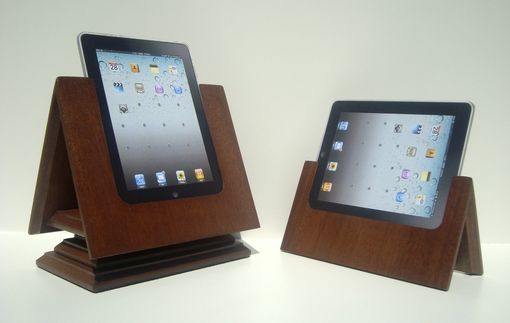 Custom Made The Tabitat Tablet Stand System For Ipad In Mahogany.