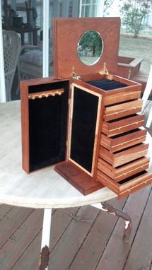 Custom Made Jewelry Box, 6 Drawer