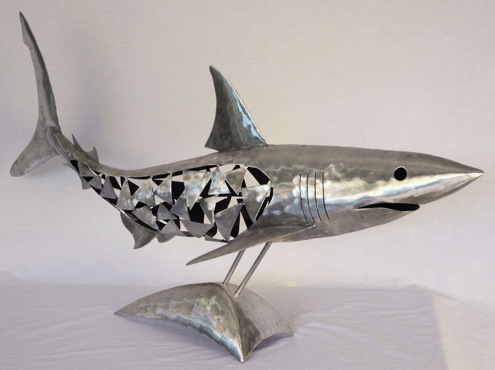Custom Made 42" Stainless Steel Shark by Stuart Peterman
