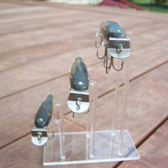 Hand Made Triple Fishing Lure Display Stand by Custom Display Stands