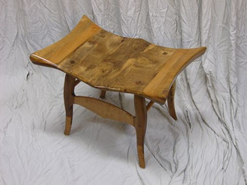 Custom Made Maple And Myrtlewood Bench