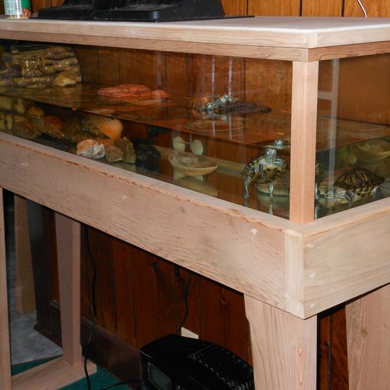 Hand Made Recycled Redwood Aquarium Tank And Stand by Davis Custom