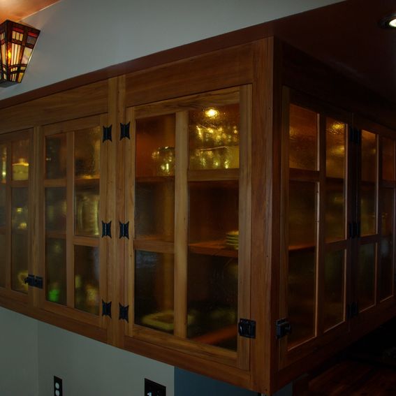 Hand Crafted Glass Hanging by Vanness Woodworking