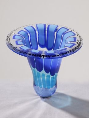 Custom Made Fused Glass Memorial Vase