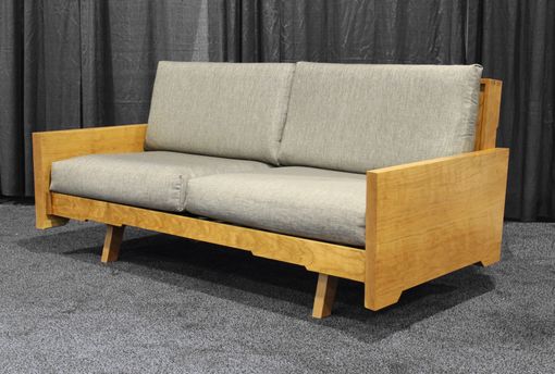 Custom Made Cherry Slab Sided Sofa
