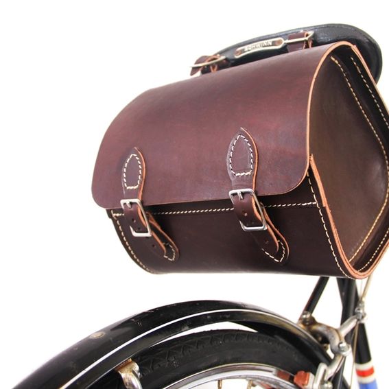 Buy a Handmade Leather Bicycle Bag, made to order from Pirate