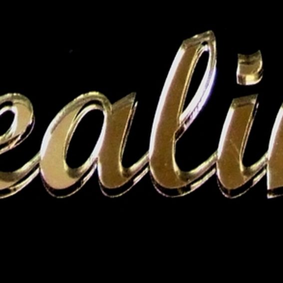 Hand Crafted Bronze Acrylic Mirror Letters In Script by Frontier