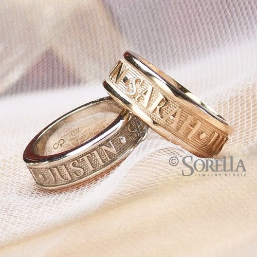 Gold engagement ring designs with name