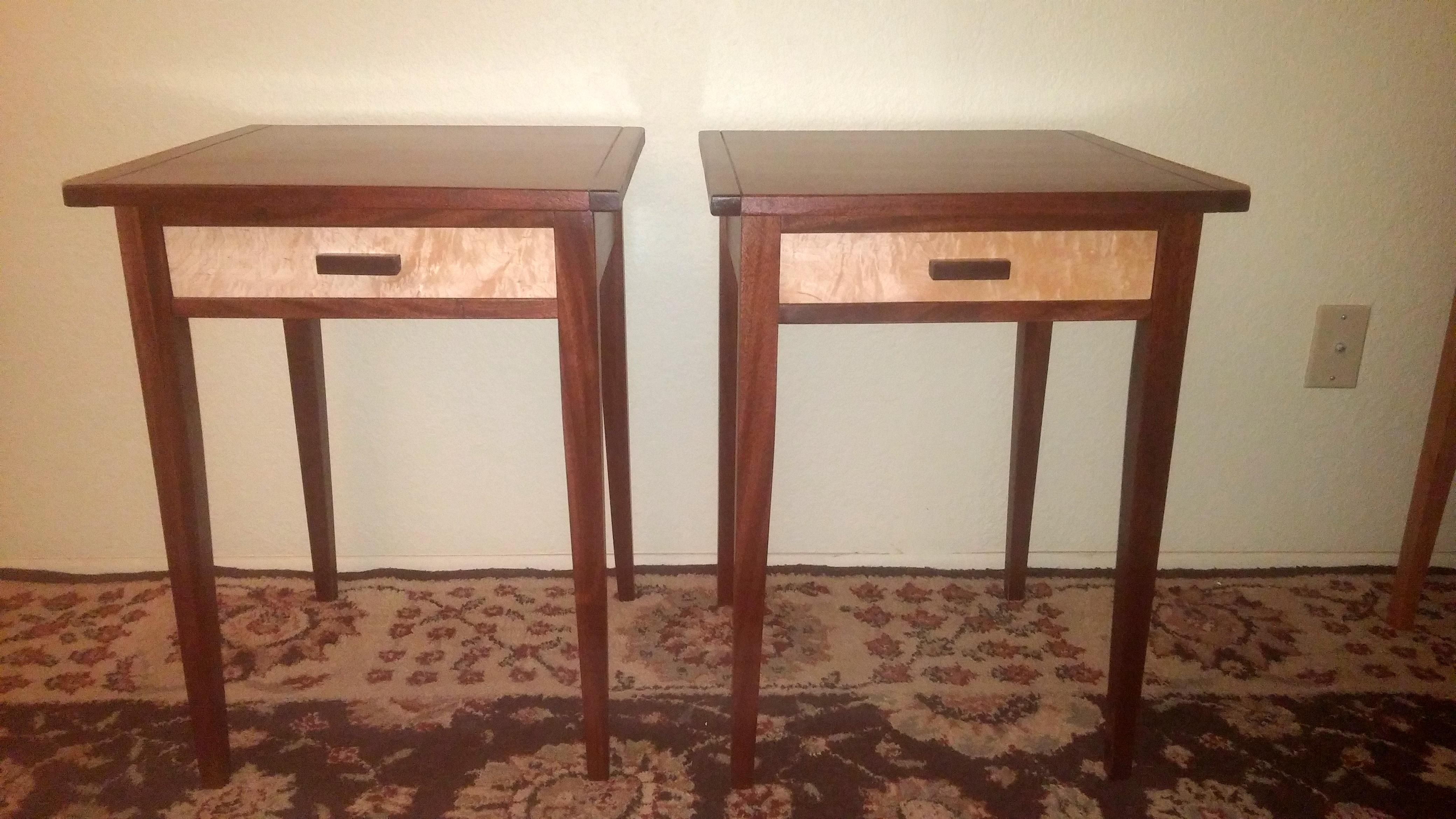 Buy a Custom Shaker End Tables, Matched Pair, African Mahogany, made to order from Pugbutt