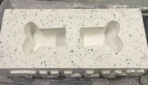 Custom Made Custom Concrete Dog Bowl